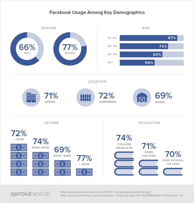 Facebook usage demographics